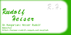 rudolf heiser business card